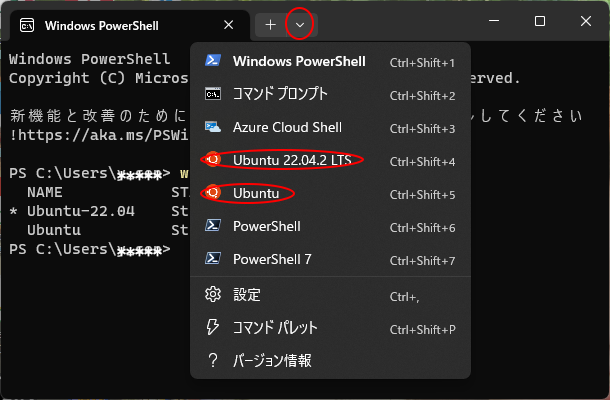 Windows PowerShell 起動